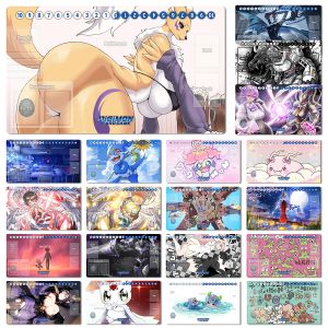 Pads Digimon Playmat Masmon Renamon Sistermon DTCG CCG MAGEDRAMON BOARD GAME Trading Card Game Game Mat Rubber Mouse Pad Free Sac