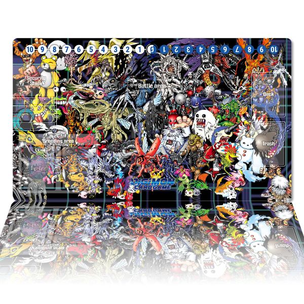 Tapis de jeu Digimon Monsters DTCG CCG, tapis de jeu de société, tapis de souris Anime, tapis de bureau en caoutchouc, accessoires de jeu, sac de Zones 60x35cm