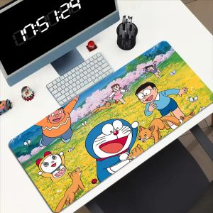 Pads Doraemon Mause Pad Gamerkast Spellen Kantooraccessoires Muismat Anime Computer Bureaus Bureaumat Muis Tapijt Toetsenbord Gaming Pc