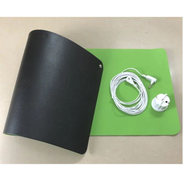 Mat à la mise à la terre des coussinets 26 * 68 cm Terre du bureau de bureau kit conducteur Protection EMF Protection pour la santé avec un cordon de mise à la terre 5Mètre