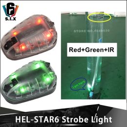 Pads element airsoft helm flitslicht hel star 6 gen ii signaal groen rode ir stroboscoop licht militaire helm licht overleving lamp