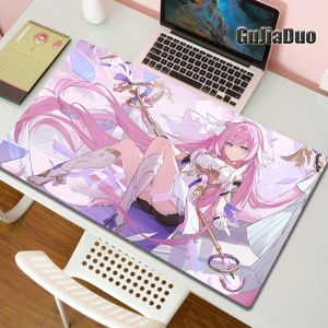 Almohadillas Elysia Honkai Impact 3.ª alfombrilla de ratón de Anime, alfombrilla de escritorio para ordenador portátil, alfombrillas de ratón XXL para jugadores, accesorios para juegos, alfombrilla para ratón de cómic Kawaii