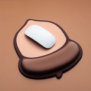 Pads Ergonomische 3D-muismat Leuke Nut Anime Zachte siliconengel Gaming-muismat met polssteun Muismat Creatief