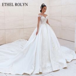 Pads Ethel Rolyn robe De bal robes De mariée pour les femmes 2023 perlée dentelle Appliques hors épaule robe De mariée robes De Novia