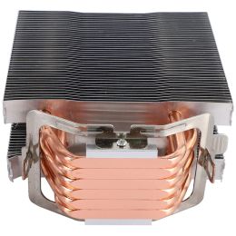 Pads Ventilador CPU sin ventilador de 12 cm 6 Pipes de cobre Radiador de enfriamiento sin ventilador para LGA 1150/1151/1155/1156/775 AMD