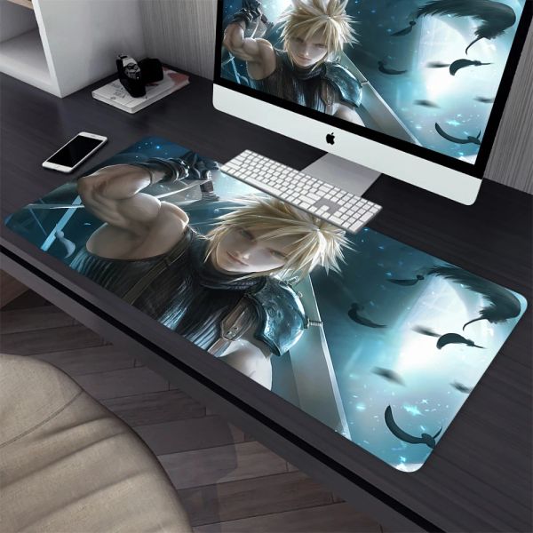 Final Fantasy 7 Grand Tapis de Souris de Jeu Tapis de Souris d'ordinateur PC Gamer Tapis de Souris d'ordinateur Portable Bureau Mausepad XXL Tapis de Clavier Tapis de Bureau