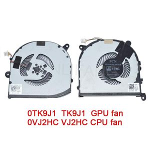 Pads para Dell XPS 15 9560 Serie Precisión 5520 M5520 CPU GPU Cooler Radiador 4PIN Ventilador 0TK9J1 TK9J1 NS75C0117G12 0VJ2HC VJ2HC