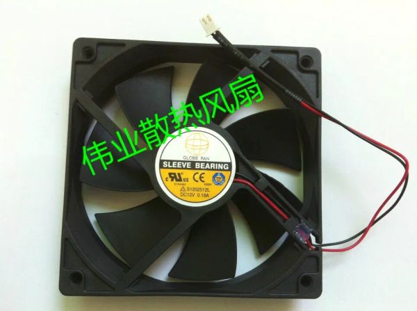 Pads For Globe Fan 12025 S1202512L DC12V 0.18A 120 * 120 * 25 mm Twowire Cooolling Fan