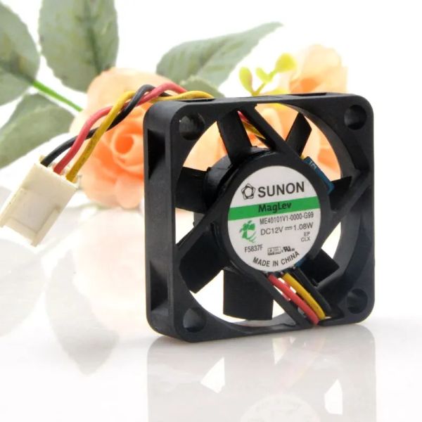 Almohadillas para Sunon ME40101V10000G99 DC12V 1.08W 4cm 3 cableos Ventilador de enfriamiento de mudo