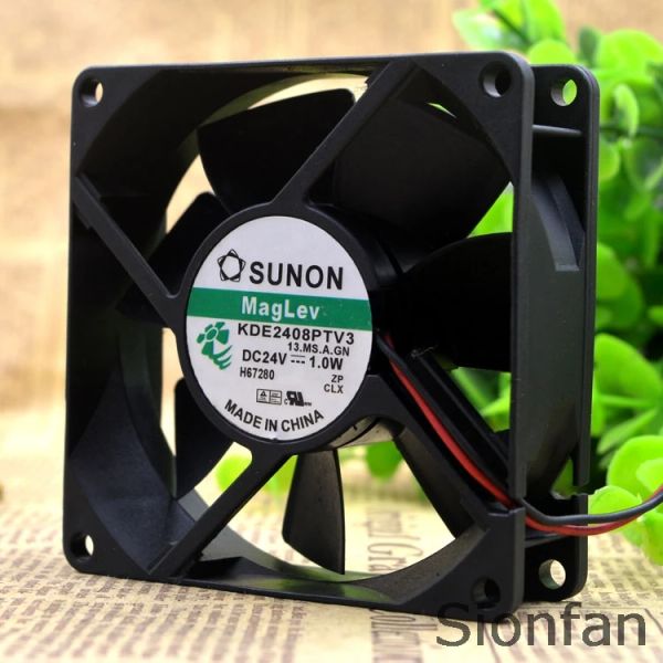 Almohadillas para Taiwán Sunon 8cm 8025 24V 1.0W KDE2408PTV3 PRUEBA DE VENTILO DE COLADO DEL INVERTER