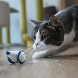 Tapis de souris interactifs amusants pour chat, souris à détection intelligente, jouets électriques et automatiques pour chat en mouvement avec lumières LED, jouet d'intérieur pour chat