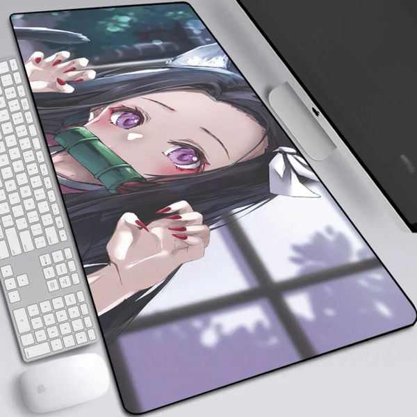 Pads Ghost Slayer Blade surdimensionné Anime ordinateur portable clavier tapis de souris de qualité tapis de souris Anime dessin animé jeu tapis de souris ordinateur Keyboa