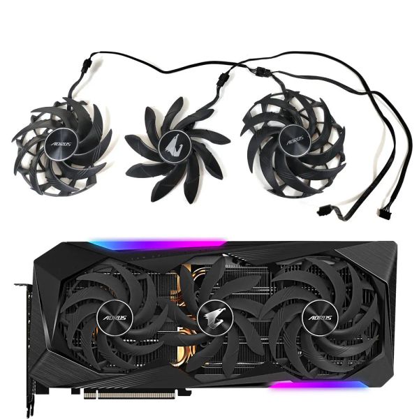 Pads Fan de carte graphique PLD10015B12H 0,55A 4pin pour Gigabyte Aorus Geforce RTX 3070Ti Master 8G Fan de refroidissement par carte graphique