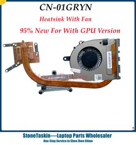 Pads Hoge kwaliteit gebruikte CN01Gryn voor Dell Inspiron 3558 5558 Laptop Heatsink CPU met GPU -versie Heatsink Fan At1A0002ff0 getest