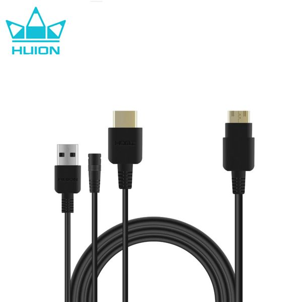 Pads Huion 3in1 Cable CB02 para GT156HD V2 Kamvas 16 Pantalla de bolígrafo de tableta gráfica