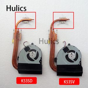 Pads hulics utilizados para asus k53 x53 k53s A53S x53S K53SV K53SM K53SJ K53SC K53SD CPU CPU Enfriamiento Ventilador Radiador Heavinsink