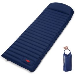 Almohadillas colchón de campamento iatable de 10 cm de grosor con almohada egoísta almohadillas para dormir carpa playa picnic fina colchón de aire colchón