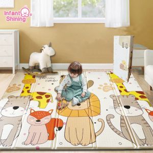 Pads infantile brillant bébé jeu tapis pliant tapage rampe 200 * 180 cm d'épaisseur bébé puzzle pliante pliable babi mat