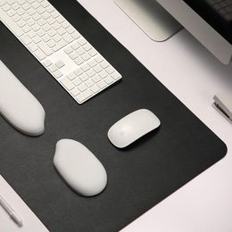 Pads keyboard pols rustpad hand ontspannen pu lederen siliconen witte zwarte kleur rijststijl 400*80*18 mm anti slip game pc laptop bureaublad