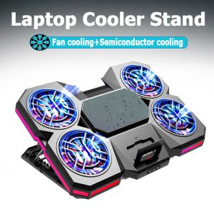 Pads Laptop Cooler Stand 21 inch halfgeleider Koeling Vier kern Super Strong Fan Led Screen Display voor laptopaccessoires