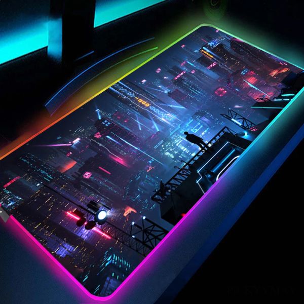 Pads Grand Desd Desk Mat XXL Computer RGB MOUSEPAD PUNK Style 90x40cm Backlight Keyboard tapis TAP TAPE MONDE MAISE MAISE MAISEPAD