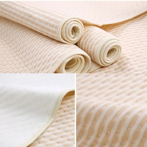 Almohadillas grandes algodón de algodón orgánico almohadilla de la alfombra de orina impermeable para la cama impermeable que cambia la alfombra (120x70 100x120 100x140 100x150cm)