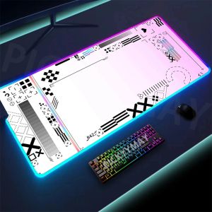 Grand tapis de souris RGB Gamer, Collection d'impression, tapis de souris de jeu, tapis de clavier LED, tapis de bureau lumineux pour PC