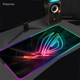 Pads Tapis de souris de jeu LED ASUS RGB rétro-éclairage grand PC Gabinete Gamer tapis de souris Mause clavier d'ordinateur tapis de bureau Mausepad accessoires