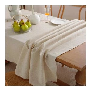 Nappe lavable en coton et lin pour mariage, maison, fête, salle à manger, banquet, décoration en tissu de lin, nappe luxueuse