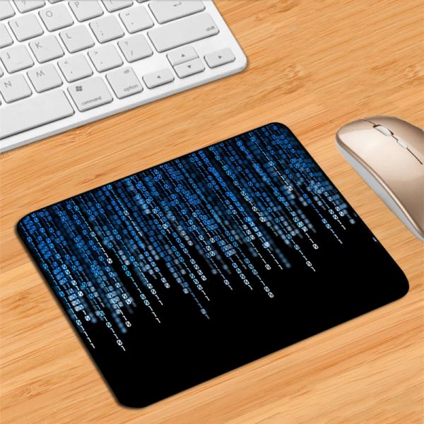 Tapis de souris tapis de Gamer matrice Code binaire tapis de souris tapis de bureau tapis de Table Pc jeu ordinateur bureau protecteur Kawaii accessoires