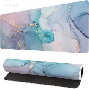 Tapis de Souris Tapis de Souris Gaming Marble Art XL Ordinateur personnalisé HD Tapis de Souris XXL Tapis de Souris Tapis en Caoutchouc Naturel antidérapant Doux Tapis de Souris pour Ordinateur Portable