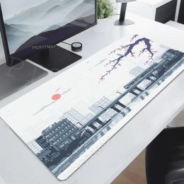 Tapis de souris Pixel Art tapis de souris ordinateur tapis de souris société grand tapis de bureau 100x50 cm tapis de Table en caoutchouc grand tapis de souris Gamer
