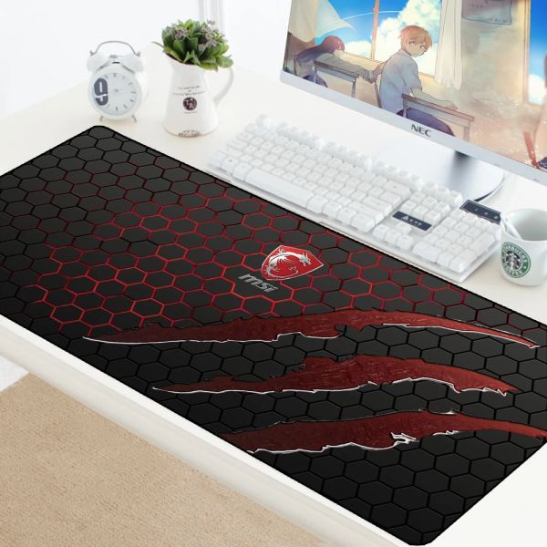 Tapis de souris MSI grand XXL Gamer tapis en caoutchouc antidérapant tapis de souris de jeu au clavier ordinateur portable vitesse souris souris bureau tapis de jeu