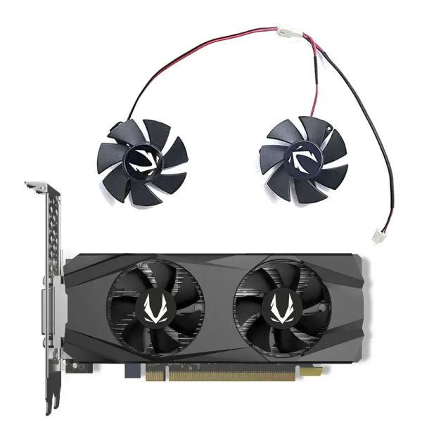 Pads Nouveau ventilateur GPU GTX1650 GTX1650 T125010SU (B) DC 12V 0.32A 2pin pour le gamin Zotac GeForce GTX 1650 Slim Graphics Card Fabrice de refroidissement