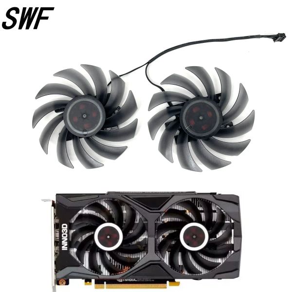 Pads Nouveau remplacement du ventilateur de refroidissement CF12915S 4P pour Inno3d GeForce GTX 1660 2060 Super 6 Go Twin X2 Graphics Video Carte Colder Fan