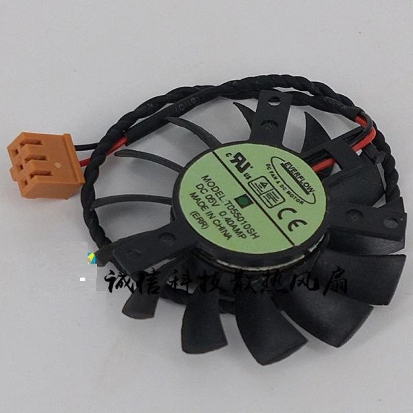 PADS NOUVEAU ventilateur de refroidissement pour Everflow T055010SH 5V 0,40A DIAMERT 45 mm Pitche de trou 27 * 35 * Fan de carte graphique 35 mm