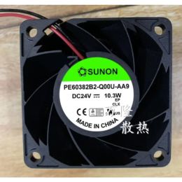 Pads Ventilador de enfriamiento nuevo para Sunon PE60382B2Q00UAA9 24V 10.3W 6 cm de frecuencia Ventilador de frecuencia