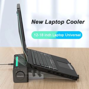 Pads nieuwe laptop koelerstand 3 snelheid verstelbaar 2600prm notebook koeler standaard draagbare hoge luchtvolume demp voor macbook tablet telefoon