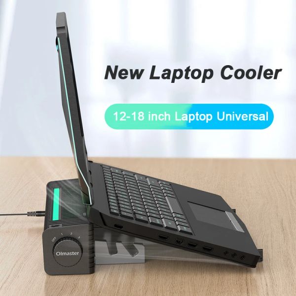 Pads Nuevo soporte para el enfriador de laptop 3 Velocidad Ajustable 2600PRM Notebook Cofryer Stand Portable High Volume Mute para MacBook tableta Teléfono