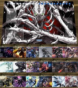 Tapis de souris NOUVEAU Tapis de souris DTCG Duel Playmat Digimon SkullGreymon Omegamon CCG Tapis de jeu de cartes à collectionner Plus de taille avec zones + Sac gratuit Cadeau de Noël