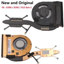 Pads Nieuwe originele CPU -koelventilator Heatsink Radiatorkoeler voor Lenovo ThinkPad X390 X13 Gen 1 X395 Laptop 5H40W36667 02DL970 01AW748