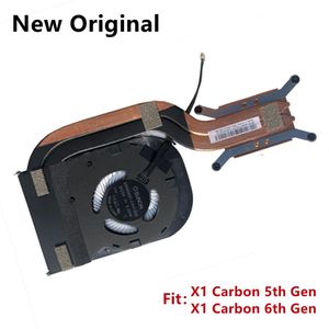 Pads Nouveau original pour ordinateur portable Lenovo Thinkpad x1 Carbon 5th Gen X1 Carbon 6th CPU Fan de refroidissement Fan Radiateur de peau de chaleur 01yr159 01yu011