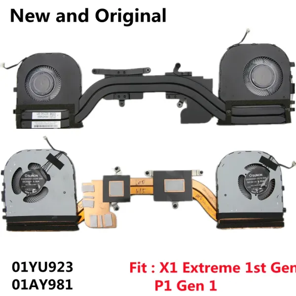 PADS NOUVEAU ÉTAPE THERMIQUE CPU FAN CHARGEUR CHARGEUR CHARGE POUR LENOVO Thinkpad x1 Extreme 1st P1 Gen 1 ordinateur portable 01yu923 01ay981