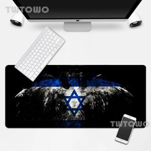 Tapis de souris imprimé drapeau israël, antidérapant, en caoutchouc naturel, pour clavier de jeu, pour la maison, nouveau modèle