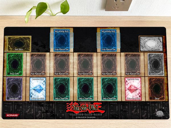 Tapis de jeu Nouveau tapis de jeu Yugioh YuGiOh!CCG TCG Mat Master Rule 4 Link Zones Jeu de cartes Tapis de jeu Sac gratuit 60x35cm