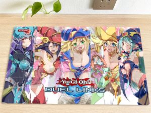 Almohadillas Nuevo tapete de juego Yugioh YuGiOh!OCG Dark Magician Girl Duel Battlefield TCG CCG tapete de juego bolsa gratis 60x35cm