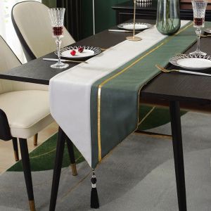 Pads Noordse stijl tafelloper katoen linnen luxe moderne eenvoudige elegante kwast tafel lopers koffie thee tafel vlag home hotal decor