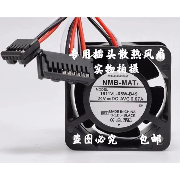 PADS FAN CPU ORIGINAL POUR NMB 1611VL05WB49 24V NMB A90L00010580 # A / B / C Ventilateur de refroidissement 40 * 40 * 28 mm