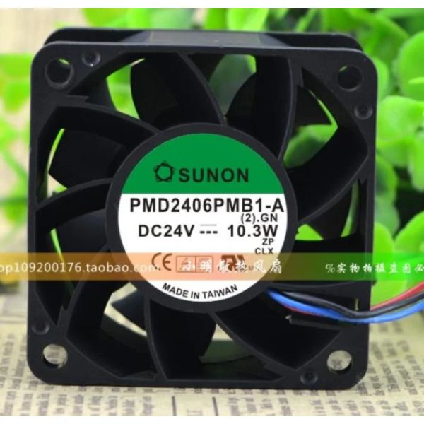 PADS FAN CPU ORIGINAL POUR TAJUN PMD2406PMB1A 24V 10.3W 6038 Ventilateur de refroidissement 60 * 60 * 38 mm