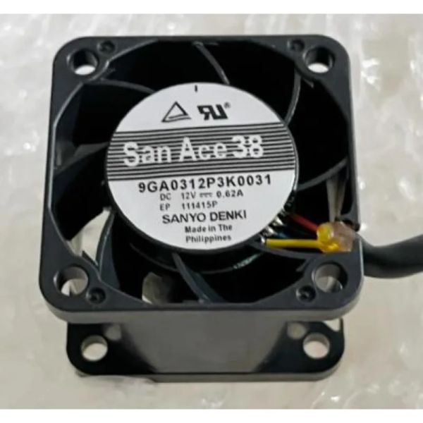 PADS FAN original pour Sanyo 9GA0312P3K0031 SAN ACE 38 DC 12V 0.62A Double Ball Refroiding Fan 3828 3,8cm 38x38x28mm